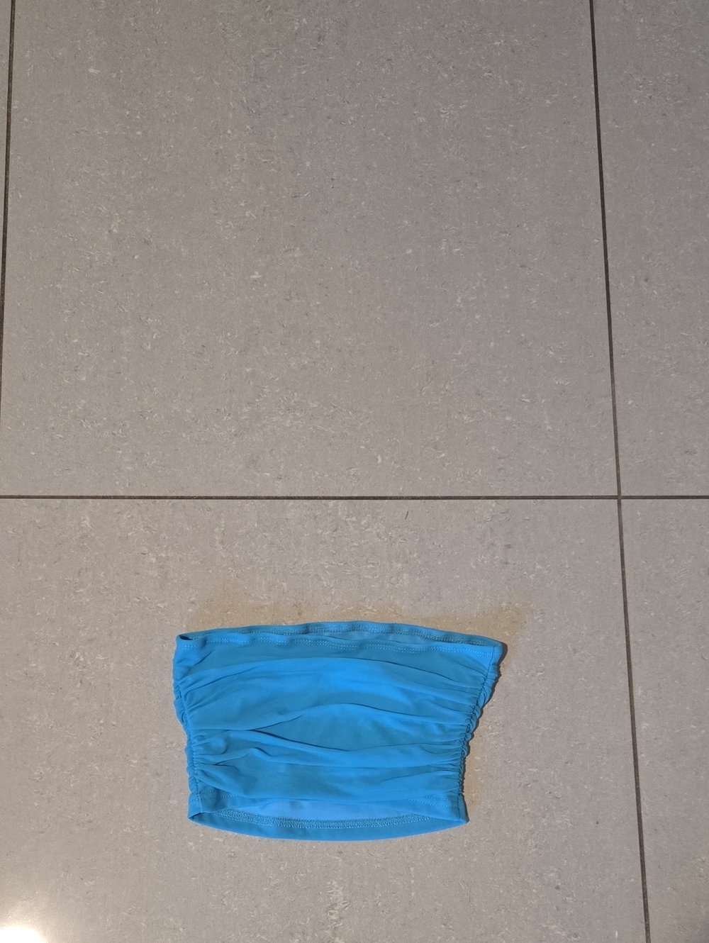 Bright Blue Strapless Bandeau Top